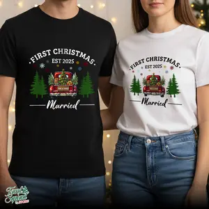 First Christmas Married Sweatshirt, Newlywed Christmas Sweatshirts, Mr & Mrs Couple Matching Jumpers, Christmas Gift