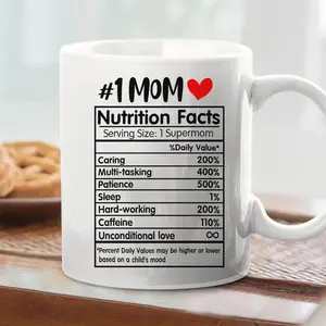 Best Mom Ever Mothers Day Mug from Daughter Son, Mom Nutrition Facts Gift Mug - mth10308