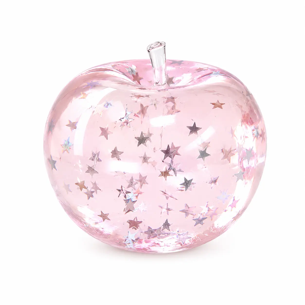 Sparkle Apple Squishy - Squilo Non-Rebound Moldable Aesthetic Glitter & Faseline Filling Sensory Squishies Fidget Toys for Stress Relief