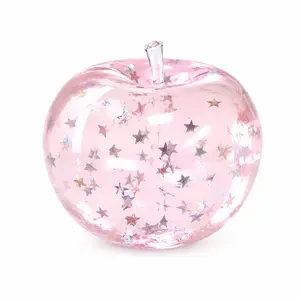 Sparkle Apple Squishy - Squilo Non-Rebound Moldable Aesthetic Glitter & Faseline Filling Sensory Squishies Fidget Toys for Stress Relief