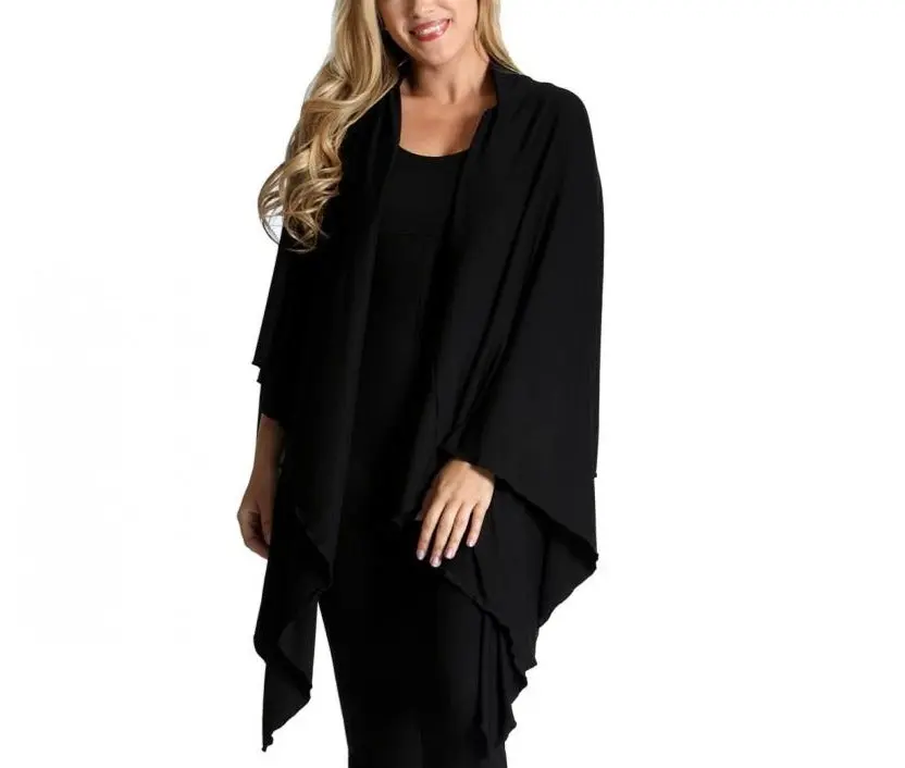 INSTANTFIGURE InstaWrap Versatile Short Shawl With Arm Holes 169COMT Multi-Way Fashion Wrap - Convertible Silhouette Shawl, Easy Care Apparel, Made In USA