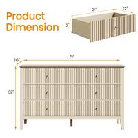 NO Mirror-6 Drawers-Beige