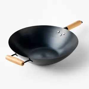 13.5" Carbon Steel Wok Dark Gray - Figmint