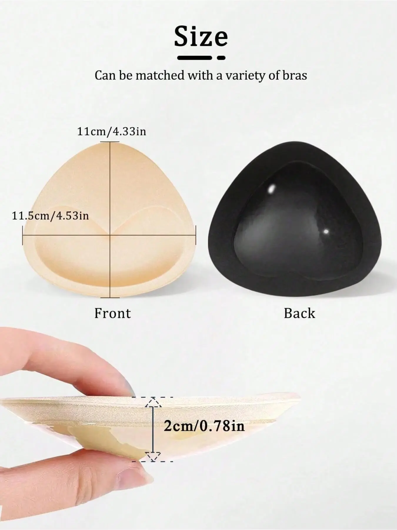 Women's adhesive breast pads, small breasts enlargement, breast gathering, preventing outward expansion, raising the chest to prevent sagging. Women's underwear accessories, breast cups that can be replaced. Adhesive Bra Inserts Sticky Cup Inserts