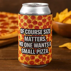 Size Matters No One Wants A Small Pizza Drinkware Party Portable Bottled Reusable Washable Water Bottles Bottled Water Bottles Bottled Tumbler Mug Cup