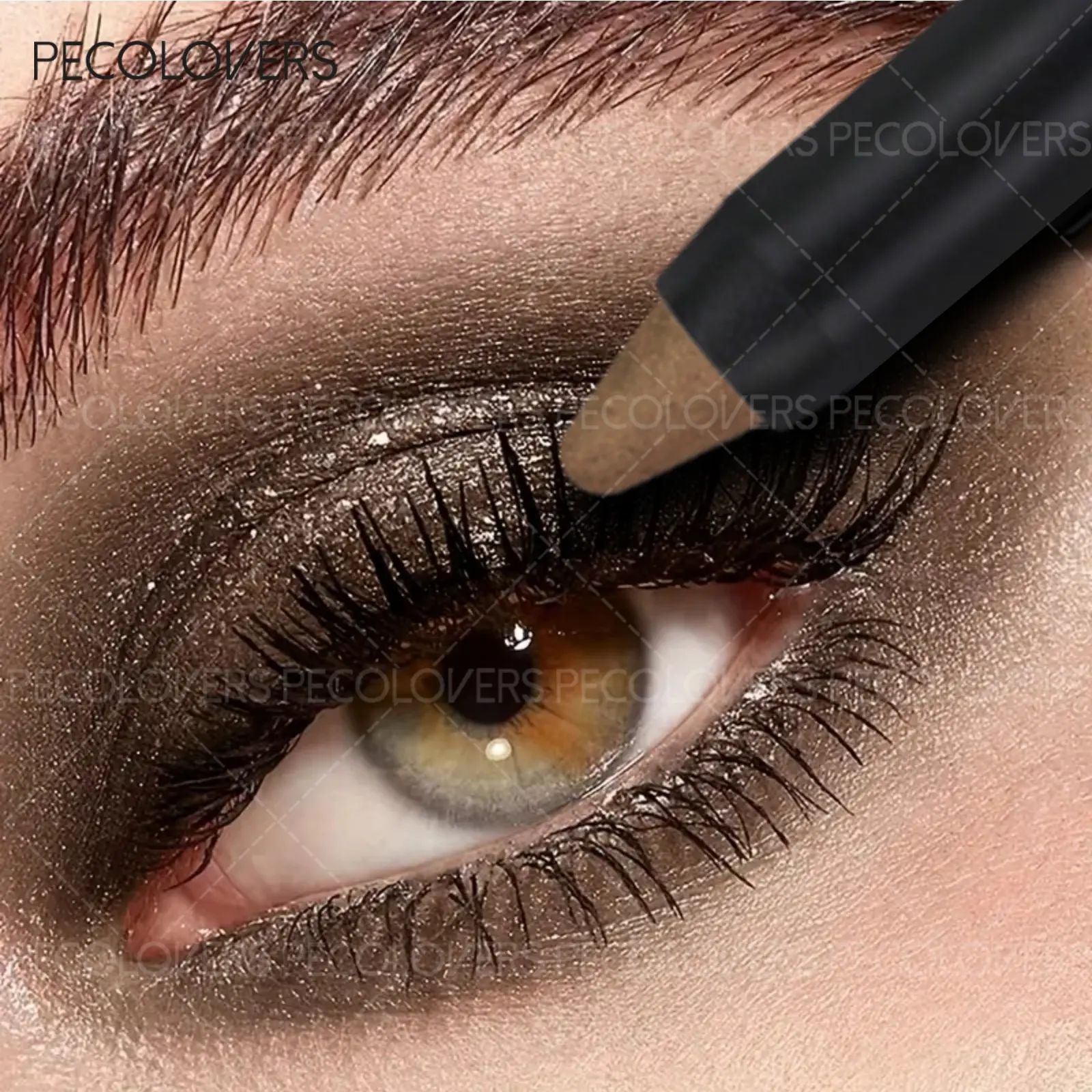 Smoky Eyeshadow Pencil Stick Waterproof Pearlescent Metallic Glitter Long Lasting Eye Shadow Highlighter Makeup Tool