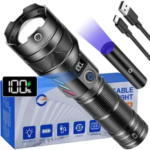 Rechargeable Flashlights 1000000 High Lumens, Long Range 5000ft, Super Bright LED Flashlight USB C, High Powerd Multi-functional Heavy Duty  Flash Light High Beam, For   Camping