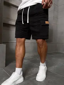Summer Men's Casual Shorts, Waist Drawstring and Large Pockets, Gingham Pattern, Comfortable Daily Wear, Fashionable and Practical