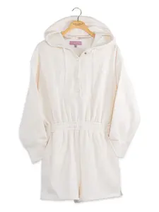 Ivory Hooded Lounge Romper