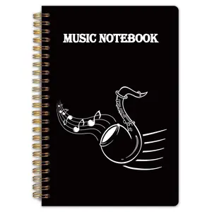 1 Music-themed Notebook - A5 size (5.5x8.3 inches), with horizontal lines and five-line staff on the inner pages. The durable binding is suitable for music composition and is also an ideal gift for aspiring composers.