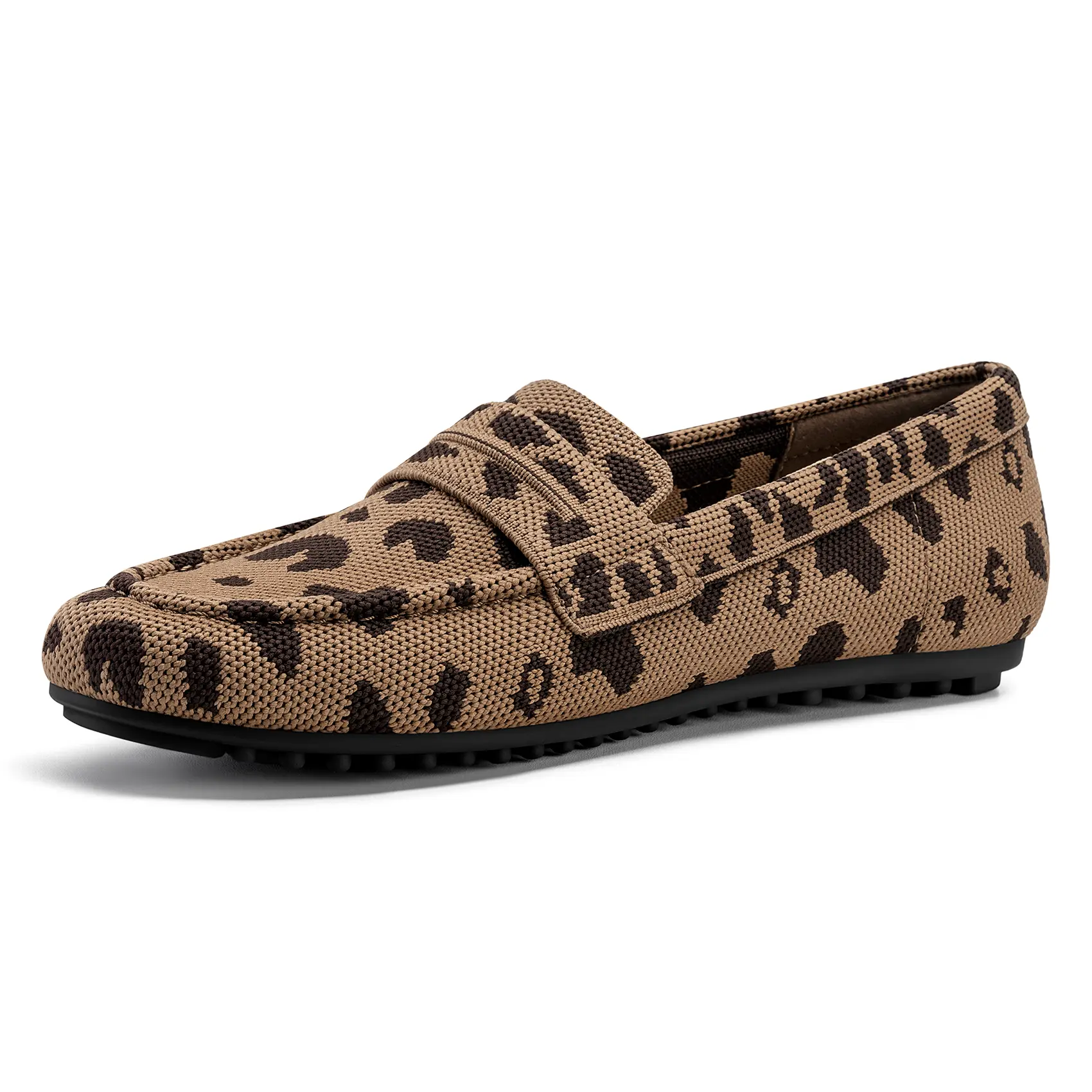 FITORY Women's Breathable Knit Loafers, Lightweight Slip-On Walking Shoes with Arch Support for Everyday Comfort & Casual Wear