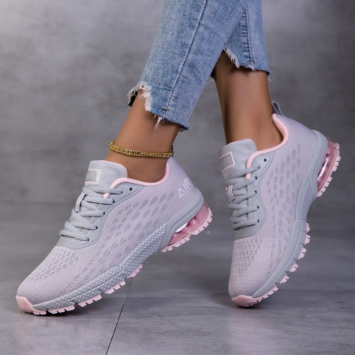 SPACEON Fashion Mesh Breathable All-Match Sneakers for Women, Lightweight Soft Daily Casual Shoes, High Quality Wear Resistant Four Season Shoes, Comfortable Walking Running Hiking Outdoor Sports Footwear