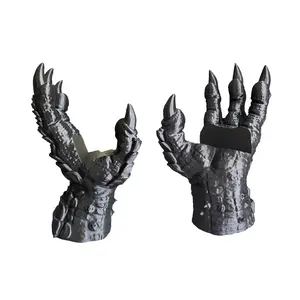 Dragon Hand Bookstand - Black Fantasy Theme Plastic Bookshelf Display for Books Less Than 2 Inches Thick Home Decor