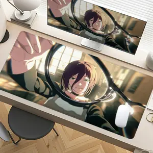Anime Character with Magnifying Glass Gaming Mouse Pad Extra Large Computer Mouse Pads for Desk xxl Mouse Pad for Laptop Big Mouse Pad Extended Mouse Pad with Non - Slip Rubber Base Stitched Edge for Home and Office