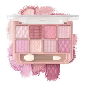 SUAKE Nude Pink Eyeshadow Palette, Matte & Shimmer, High Pigmented 12 Colors Brown Purple Eye Shadow Primers for Eye Makeup, Korean Powder Palet de sombras de ojos, Makeup Palettes