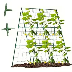 Adjustable A-Frame Garden Trellis, 31.5x47 Inches, Includes Climbing Net & Plant Clips, Ideal for Outdoor Vines, Vegetable Gardens, Gardening Supplies