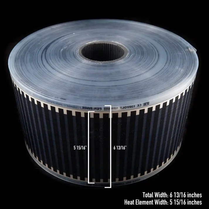Flexwatt 6 in Reptile Heat Tape - 9W/ft Flame Retardant Polyurethane Tape for Reptile Care, Racks & Breeding Setups, Easy to Cut & Trim, 6 Inches