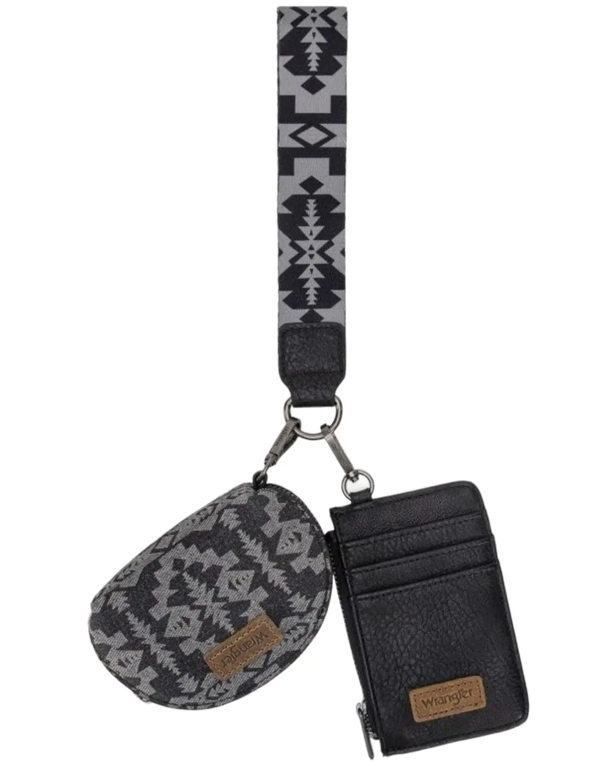 Wrangler Women's Women'S Southwestern Print Dual Pouch Wristlet - Wg2212-W0051-Bk