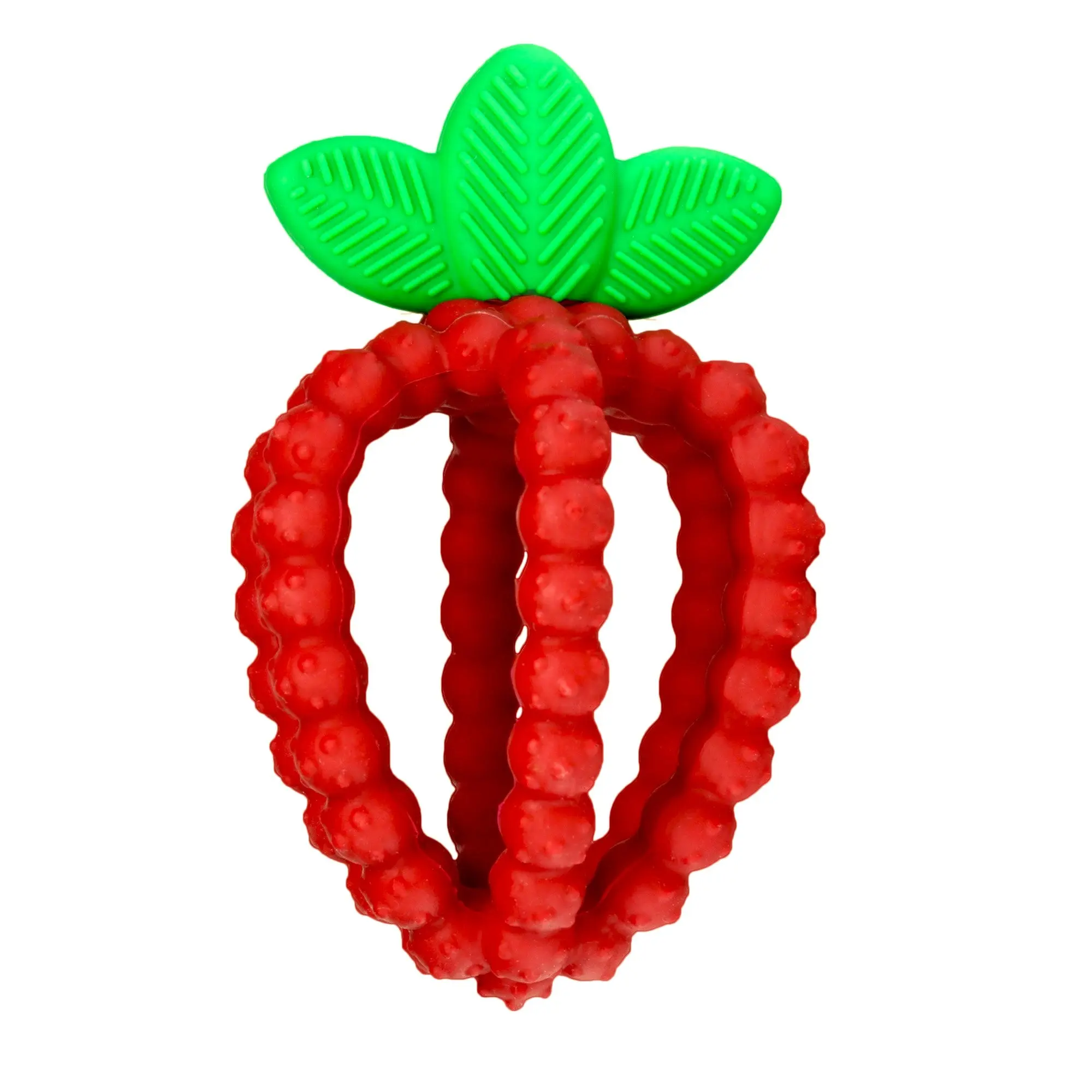 RaZberry Bites Teething Toy - Soft Silicone Teether with Patented Bumps for Soothing Gums & Emerging Teeth, Suitable for Ages 3 Months+