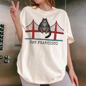 【100% cotton】® Project Hail Mary 2026 Ryan Gosling B Kliban Cat San Francisco Golden Gate Shirt
