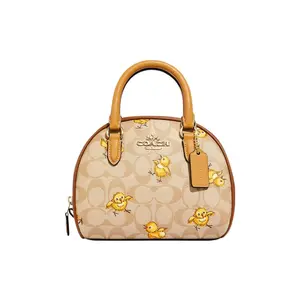 COACH Sydney 20 Animal Badge Series Crossbody Bag with Chick Print and Leather Details