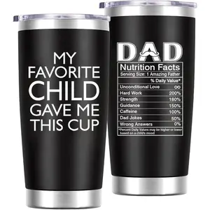 Christmas Gifts for Dad - My Favorite Child Gave Me This Cup - Dad Birthday Gifts for Men Father Papa Grandpa Uncle from Daughter Son - 20 Oz Tumbler Black
