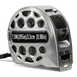 Tape Measure 25FT/7.5M Stainless Steel Measuring Tape with Double Sided Scale Waterproof Retractable Measure Ruler Handy Measurement Tape for Construction Household Woodworking