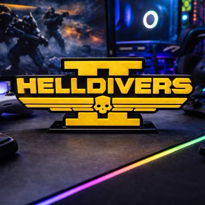 Helldivers 2 desk sign