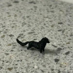 3D Printed Retriever - Black Dog Character with Curly Coat, Model for Collectors and Enthusiasts