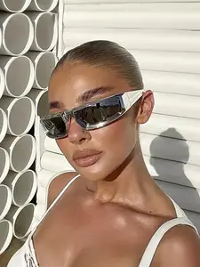 Y2k Style Eyeglasses for Men & Women, Punk Fashion Eyeglasses for Travel, All-match Decorative Eyeglasses for Daily Use, Fashion Eyeglasses for Party, Daily Clothing Decor