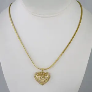 Cadenas & Colgantes - Chain W Pendants - 14K Real Color - Zircon Stone -3mmx45cm