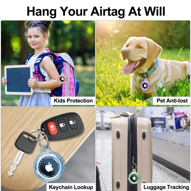 4 Pack AirTag Keychain MultiColor Waterproof AirTag Holder