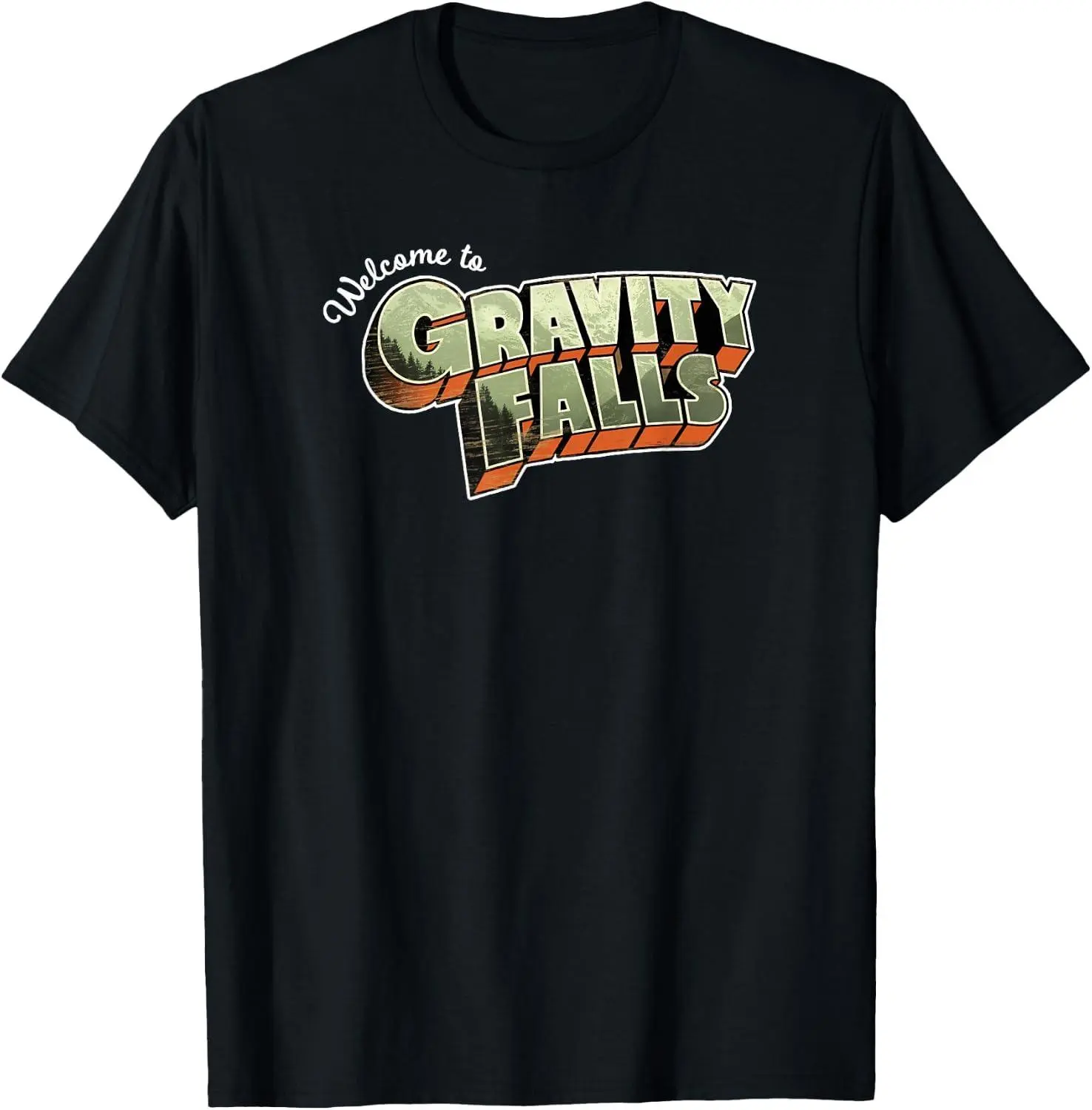 Gravity Falls Welcome, Gravity Falls Vintage T-Shirt, Retro Animated Adventure Graphic Tee, Cotton Apparel