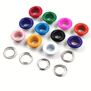 260pcs 3mm Eyelets (Assorted Colors) Including Self-backing Eyelets and Matching Washers, Suitable for Perforation Reinforcement in Paper Craft Kits, as Accessories for Bags, Clothing and Footwear