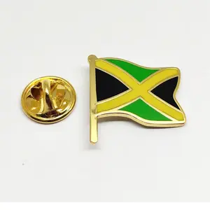 4Pcs Jamaica Enamel Pin and Brooches Flag Lapel Pin Ornaments