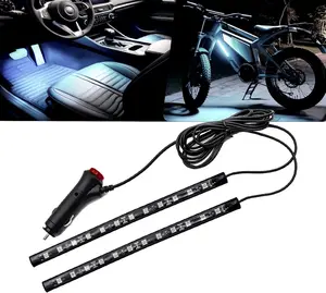 LED Interior Lights DC V Seat Ambient Light Cigaret Lighter, Car Uncer Dash LED Light Strip DRL Daylight Strip Car Atmosphere Lights splitters in (White)