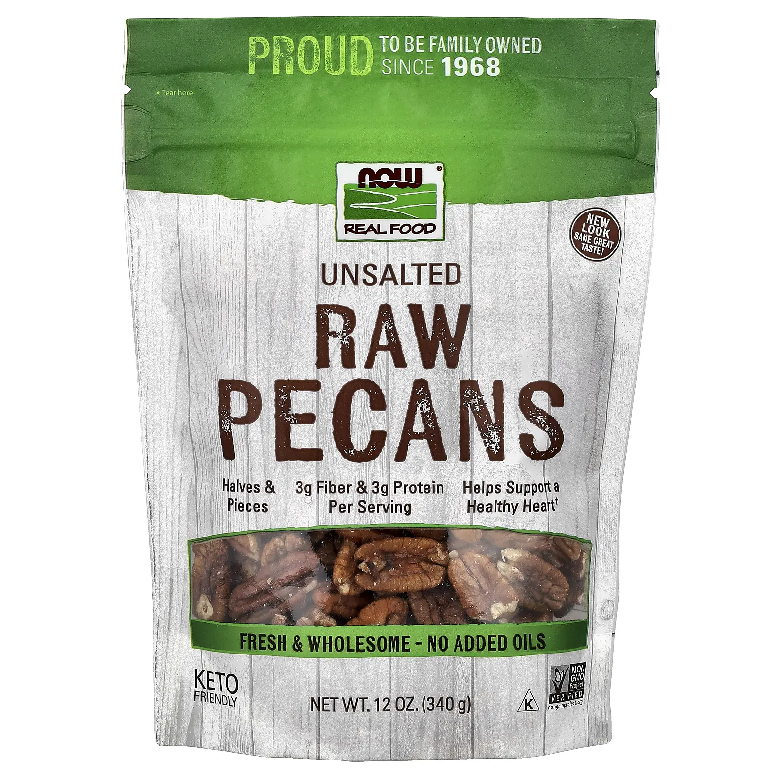 NOW Foods Real Food, Raw Pecans, Unsalted, 12 oz (340 g) NOW Foods Real Food, Raw Pecans, Unsalted, 12 oz (340 g)