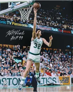 Kevin McHale Boston Celtics Autographed 16" x 20" Lay Up In White Jersey Photograph with "HOF 99" Inscription - Fanatics Authentic Certified