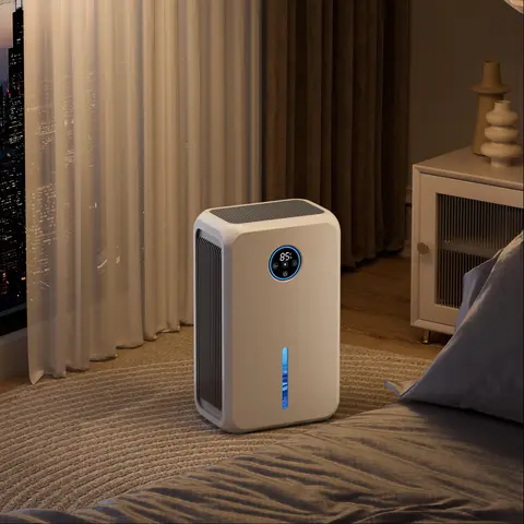 JSLEAP Home Dehumidifier(1000 $q.Ft), ldeal for Bathroom &Basement with Auto-Comfort Mode, Thermal OverloadProtection, Timer & Digital Display