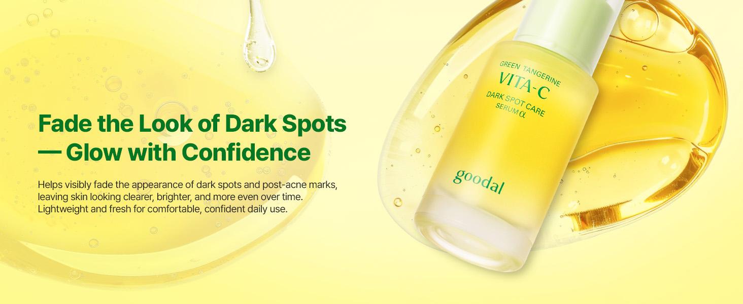 [GOODAL Official Shop] GOODAL Green Tangerine Vitamin C Dark Spot Care Serum ALPHA | Brightening Serum with 5% Niacinamide & Exosome Technology | Fades Dark Spots, Evens Tone & Revives Radiance