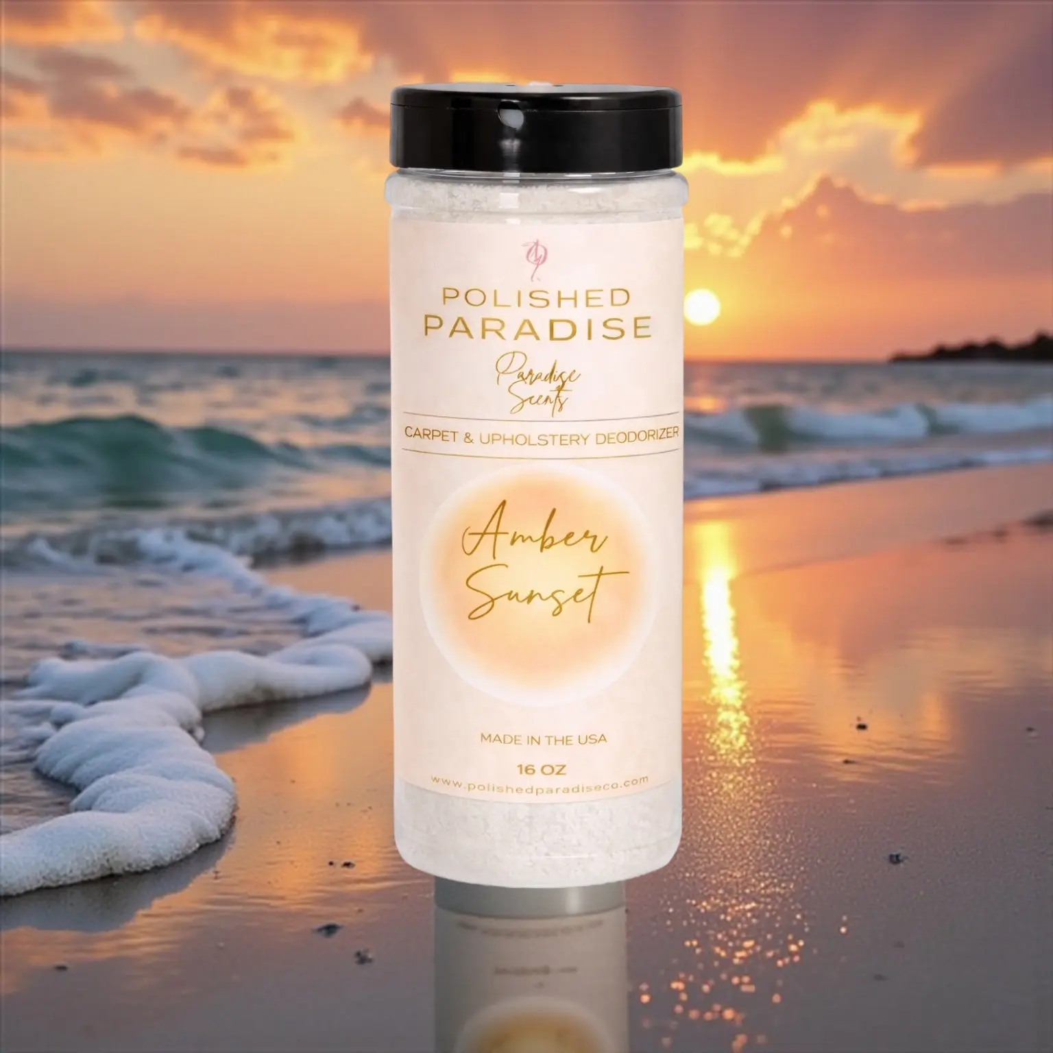 Amber Sunset Carpet & Upholstery Deodorizer – Warm Amber Home Freshener Powder 16 oz