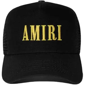 AMIRI Core Logo Trucker Hat Black/Yellow