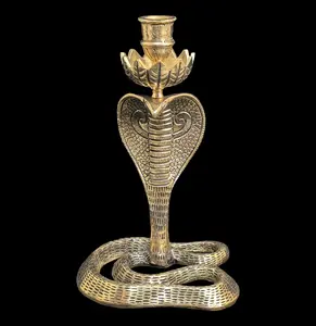 Cobra Brass Candle Holder