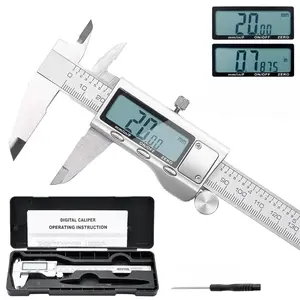 Digital Caliper Stainless Steel Measuring Tool with Large Lcd Screen Automatic Closing Inch Millimeter Conversion for Precision Measurementinch Millimeter Conversion