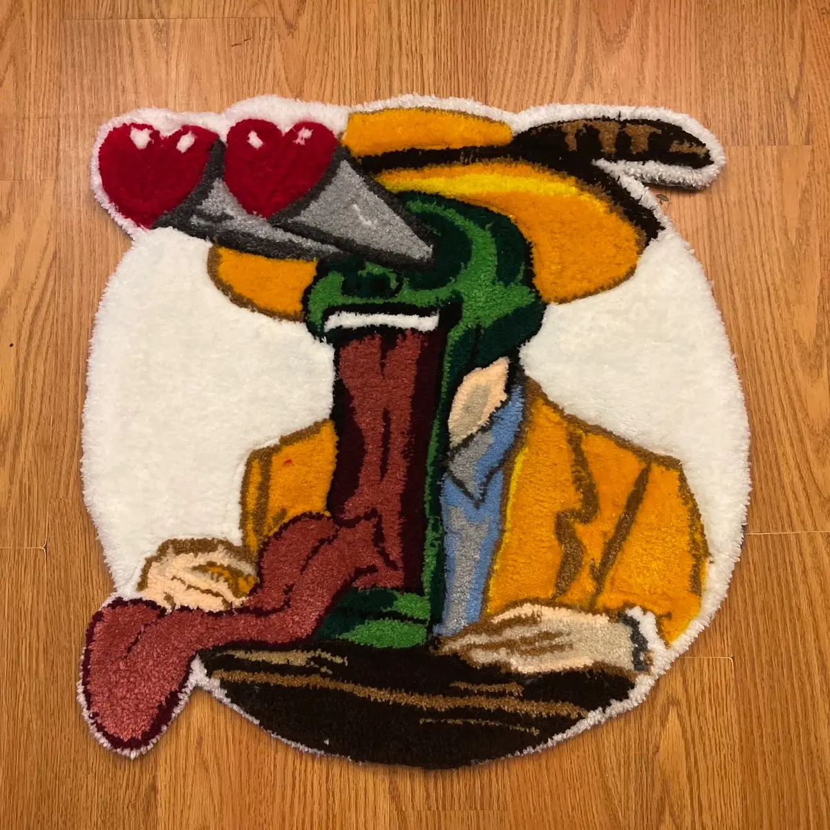 THE MASK 3D rug Indoor acrylic yarn, art tufted rug, area rug, gift