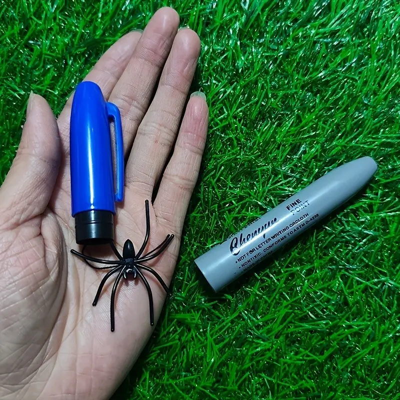 Spider Pen Prank Gag Toy, Shocking Jump Pen Kin Joke, Children Party Wholesale Magic Props, Atmosphere Enhancer