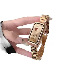 Suitable for Huawei 9/8 wristband strap, band7 metal three-link Honor summer women's wristband 9 strap