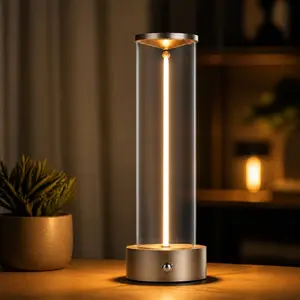 Cordless Portable LED Table Lamp， Rechargeable Battery Operated Desk Lamp with Touch Sensor, Three-Level Dimmable Suitable for Bars/Cafes/Restaurants/Bedrooms/Camping Sites. (Silver)
