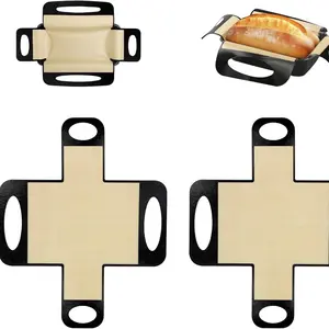 Reusable Silicone Bread Bag, Food Grade Silicone Baking Tray Liner and Lifter with Handle, Non-Stick Easy Clean Dough Transfer Pad