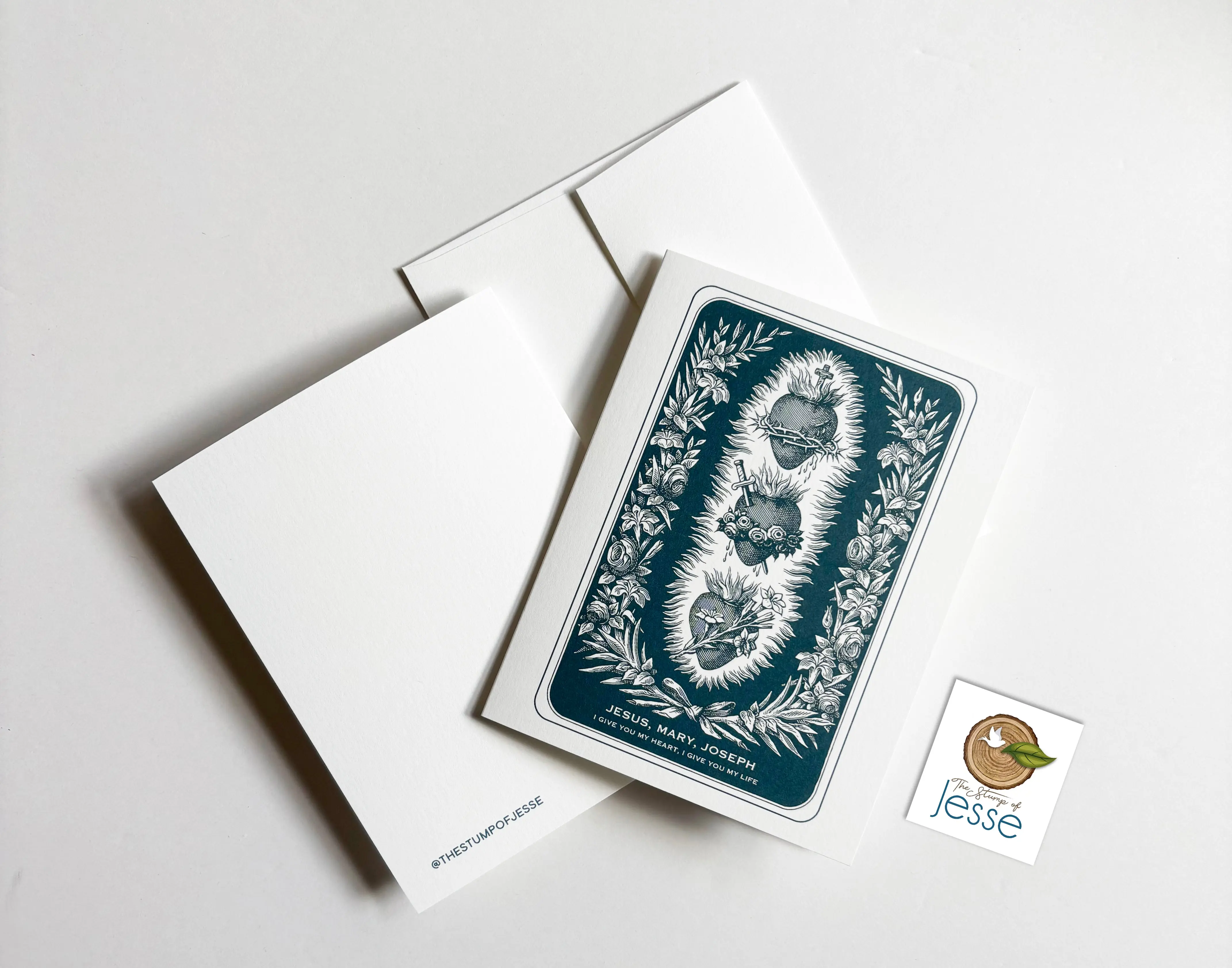 3 Sacred Hearts Greeting Card
